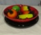 ceramic fruit bowl with glass fruits 14