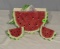 ceramic watermelon napkin holder with matching salt and pepper shakers
