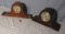 pair of mantle wind up mantle clocks (face glass missing on one, and some finish damage on the other