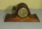 mantle clock wind up style 10” high x 20” long