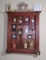 Franklin Mint miniature clock collection with Franklin Mint wall cabinet  dimensions 22” h x 17” lon