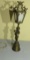 ornate brass cherub  table lamp 31” high x 7” wide