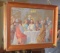framed Last Supper numbered oil painting 22” x 28” wide