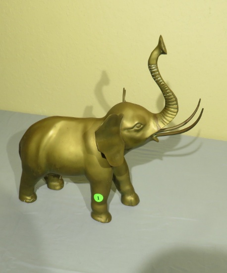 brass elephant figure 14” x 14” x 8”