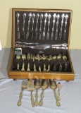 set of Tradition stainless steel flatware 16 place setting plus extra pieces