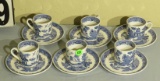 Willow Wedgewood demitasse cups and saucers