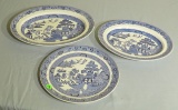 Willow Wedgewood serving platters – 10” diameter, 11” x 9” oval, 13” x 10” oval