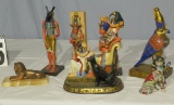 group of 7 pieces Egyptian figures