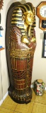 King Tutankhamen's Life-Size Sarcophagus Cabinet75” high 19” wide x 22” deep