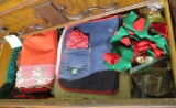table cloths, place mats, holiday napkin rings  ( lower drawer of buffet)
