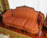 Victorian ornate 2 seat sofa 40” h x 75” long x 36” deep very clean