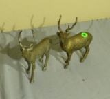 brass buck figurines 8” h