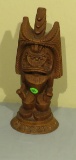 Hawaiian souvenir  Tiki totem pole carved from lava