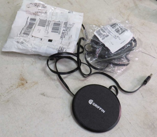 new out of box group of three Griffin wireless chargers for phones