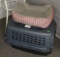 pet carrier and bed