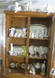 glassware in china cabinet