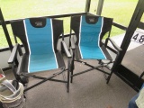 Timber Ridge folding camping chairs with side tables and drink holder