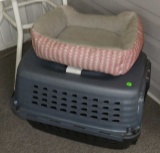 pet carrier and bed