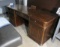 Executive Office Desk, Solid Wood, Mahogany finish, incl. Power outlet, 72”L x 24”w