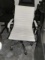 White vinyl executive office chair