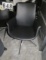 Black sculpted office chair, SoHo Concepts, faux leather