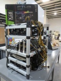 crypto mining rig with 6  w5700 graphics cards comes