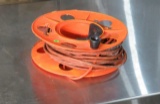 cord reel with 50' heavy duty electric extension cord