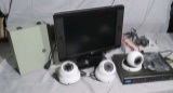 Zuum security system includes mentor, recording DVD, power supply box and 3 cameras