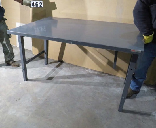 Steel Industrial Work Table, Collapsible, Adjustable height 36"x60"