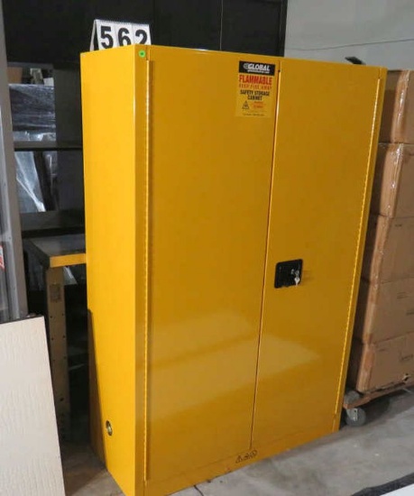 Flammable Cabinet, Lockable 2 door Safety Storage Cabinet, 42”w x 18”d x 65”H