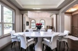 Marble top Oval conference table, solid marble, 115”L x 50”across, 1 1/2” thick, beveled edge, (chai