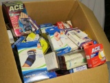 case of new ace bandages and other drugstore items
