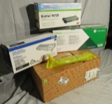 toner cartridges (2)  Brother TN220, (2) Lexmark 52D 1000, TI - 227 BK