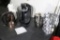 Keurig coffee maker with pitcher, towel rack and coffee rack
