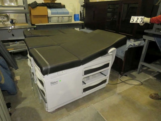 Ritter by Midmark manual exam table  model 204-011  56”l x 28”w x 32”H  mfg 2021
