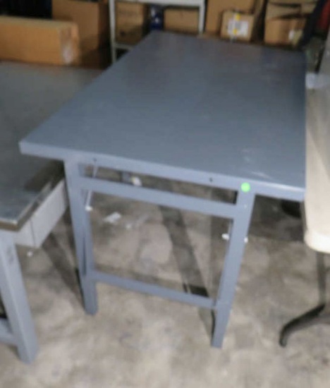 Steel Industrial Work Table, 5' x 36”, adjustable height
