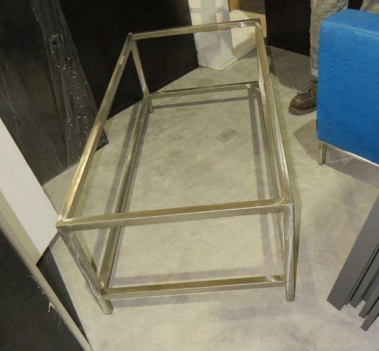 Aluminum coffee table frame, 16"h x 24"w x 48"l
