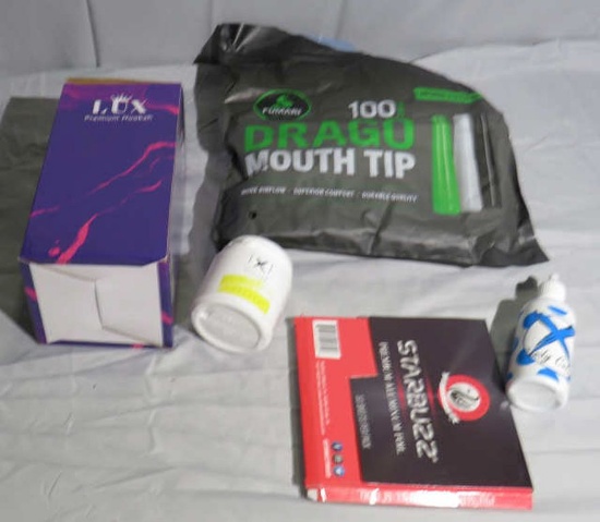 foil filters, lux prime hookah, flavorings, 24 mouth pieces