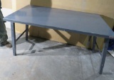 Steel Industrial Work Table, Collapsible, Adjustable height 36