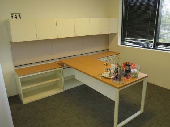 complete office furniture set includes desk, cabinet and shelf unit (SE Office)