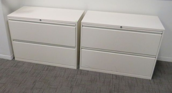 36"w x 18"d x 27"h Lateral metal file cabinets