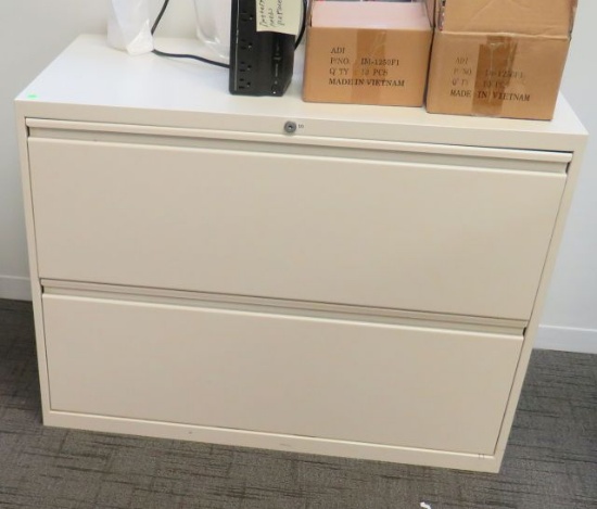 Lateral metal file cabinet36"w x 18"d x 27"h