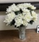 White Silk Rose Vase