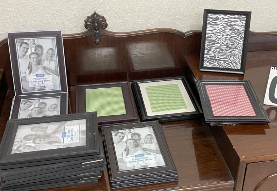 Collection of 22 Black 5" x 7" Picture Frames
