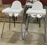 White Plastic High Chairs, Ikea  (No Trays)