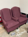 Burgundy Fabric Chair