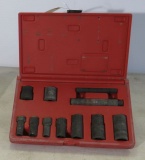 ATD 11 piece locking wheel nut remover set in case