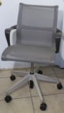 Grey mesh office chair