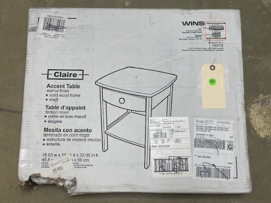 Unassembled Wood Table, New in Box