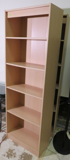 Tan Wood Book Shelves, 2'x1'x6'